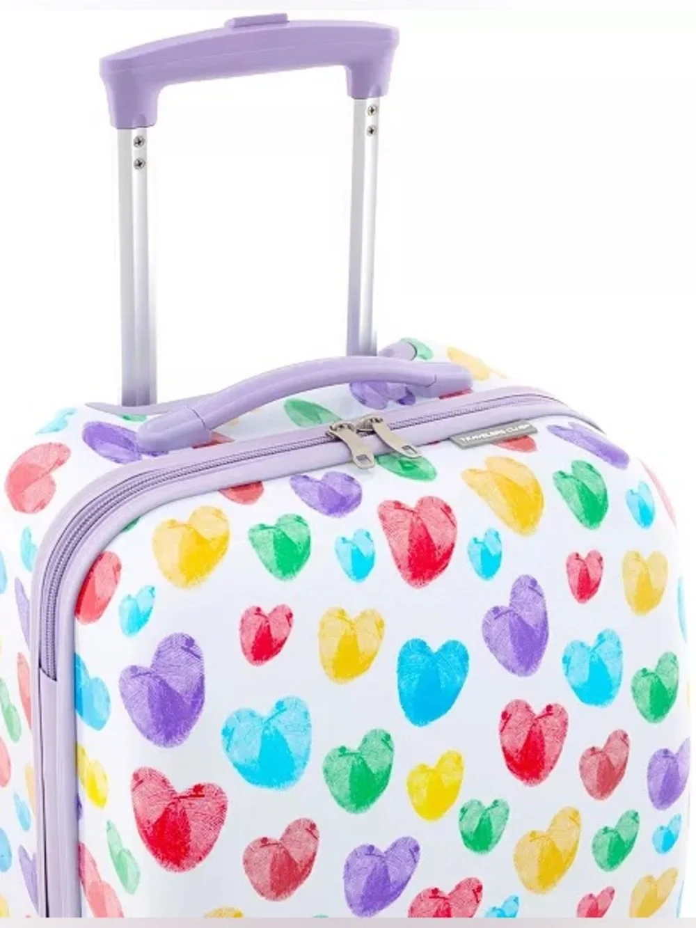Travelers Club kids 5 piece luggage set Multicolor Heart Travel Set Lavender